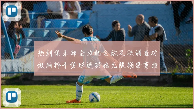 热刺俱乐部全力配合欧足联调查对做纳粹手势球迷实施无限期禁赛措施